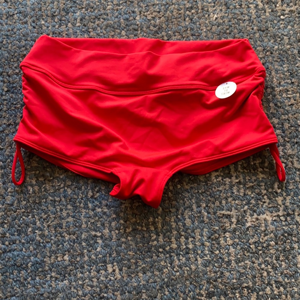 Pink Swim Ruched Bottoms - Picture 2 of 5